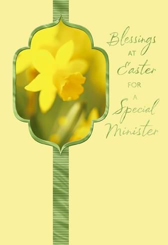 Daffodil for Minister Religious Easter Card