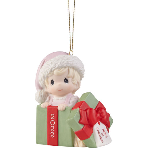 Precious Moments Baby's First Christmas 2022 Girl Ornament, 3.07", 