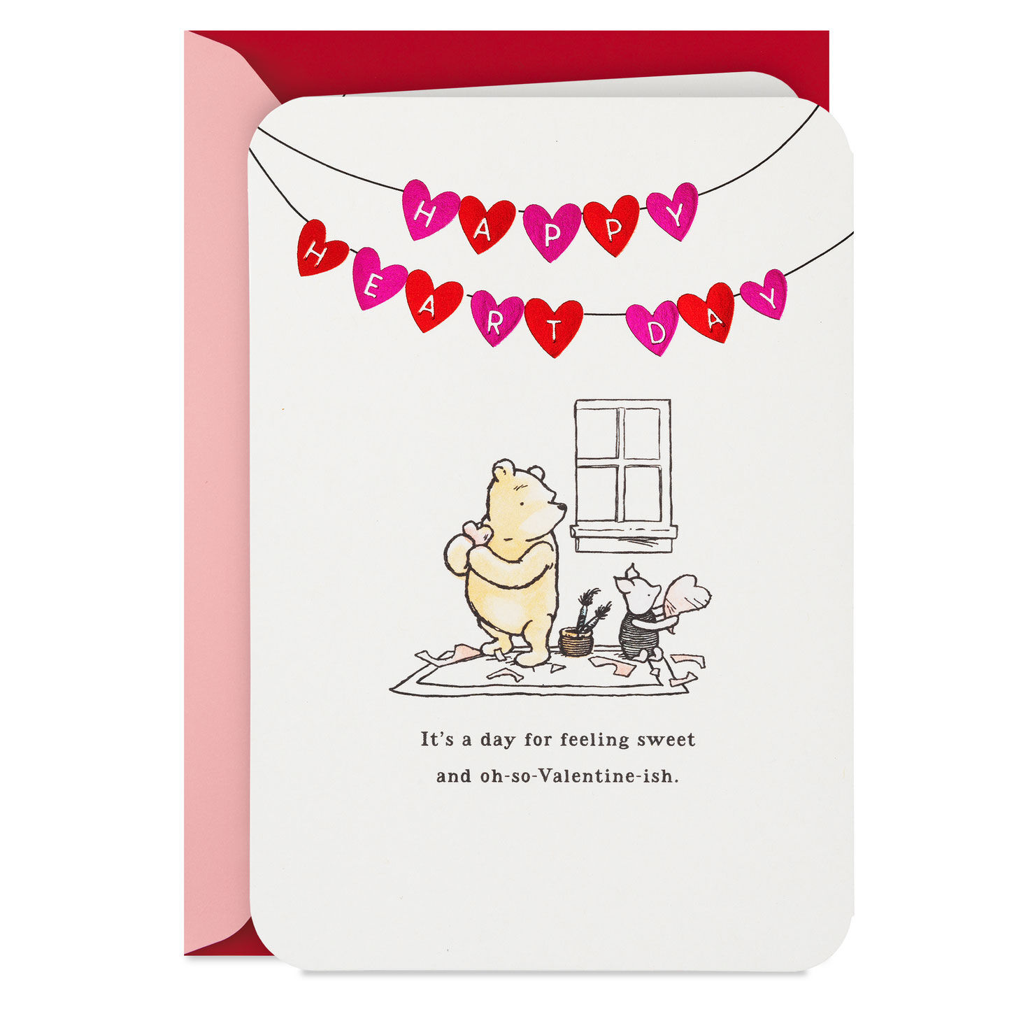 Disney Winnie the Pooh Happy Heart Day Valentine's Day Card