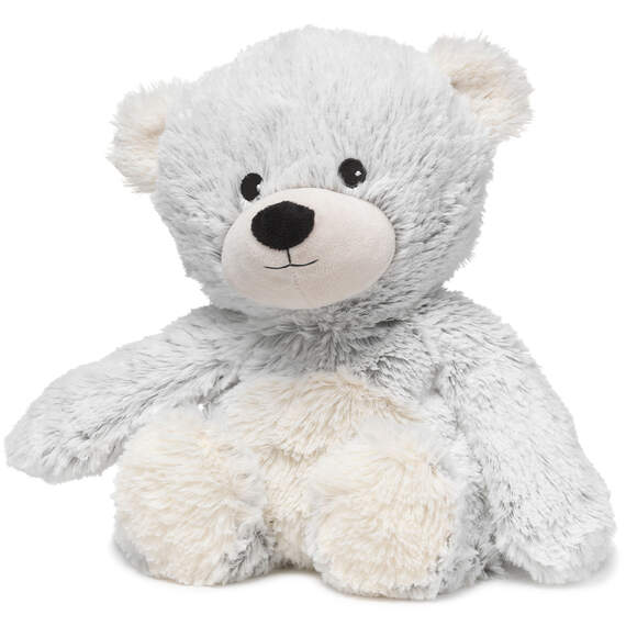 Warmies Heatable Scented Gray Bear Stuffed Animal, 13"