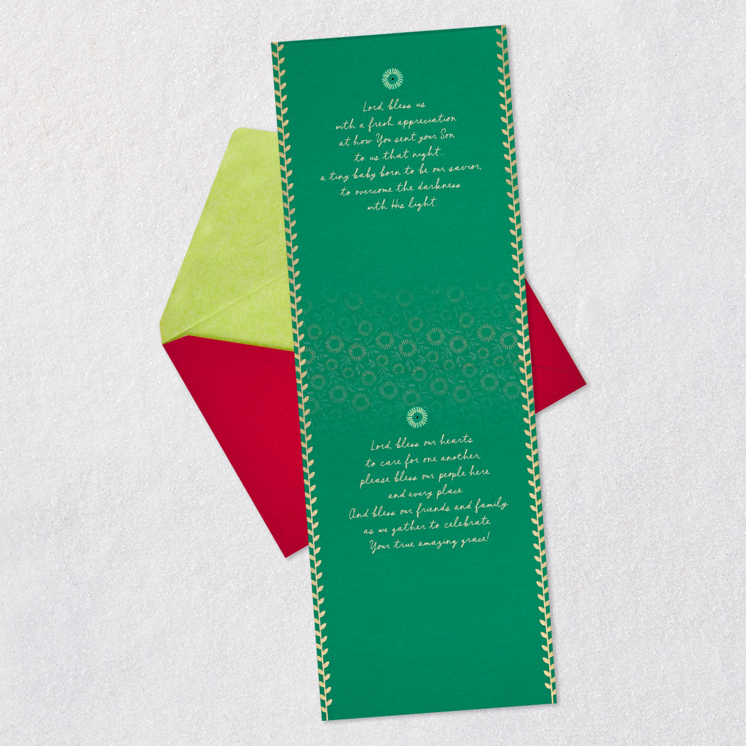 Angel Prayer Religious Christmas Card Open card with envelope image number 4