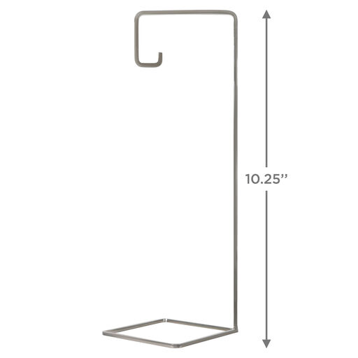Geometric Silver-Tone Metal Ornament Display Stand, 