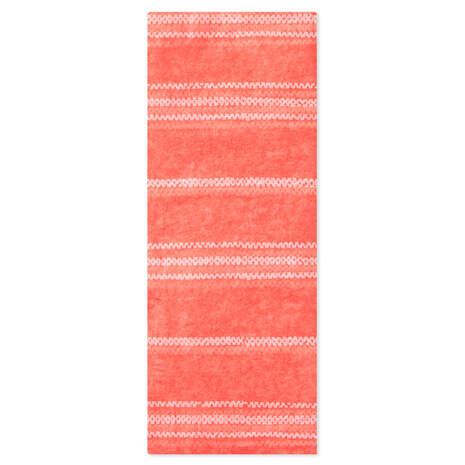 Coral Stripe Tissue Paper, 4 sheets, , large
