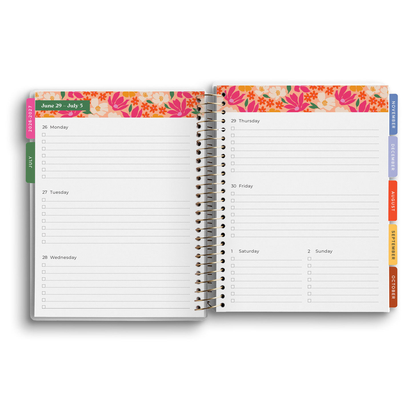 26-27 Floral Planner With Bible Verses inside spread image number 5