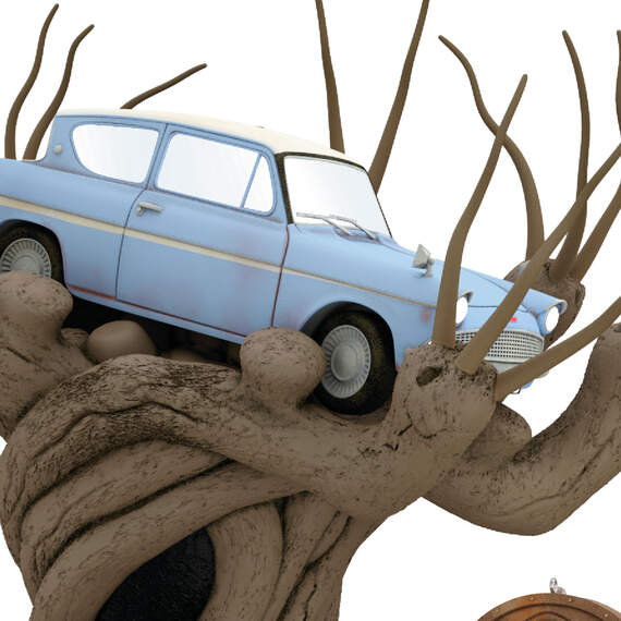 Harry Potter and the Chamber of Secrets™ Collection Flying Ford Anglia in the Whomping Willow™ Tree Topper With Light and Sound, , large image number 3