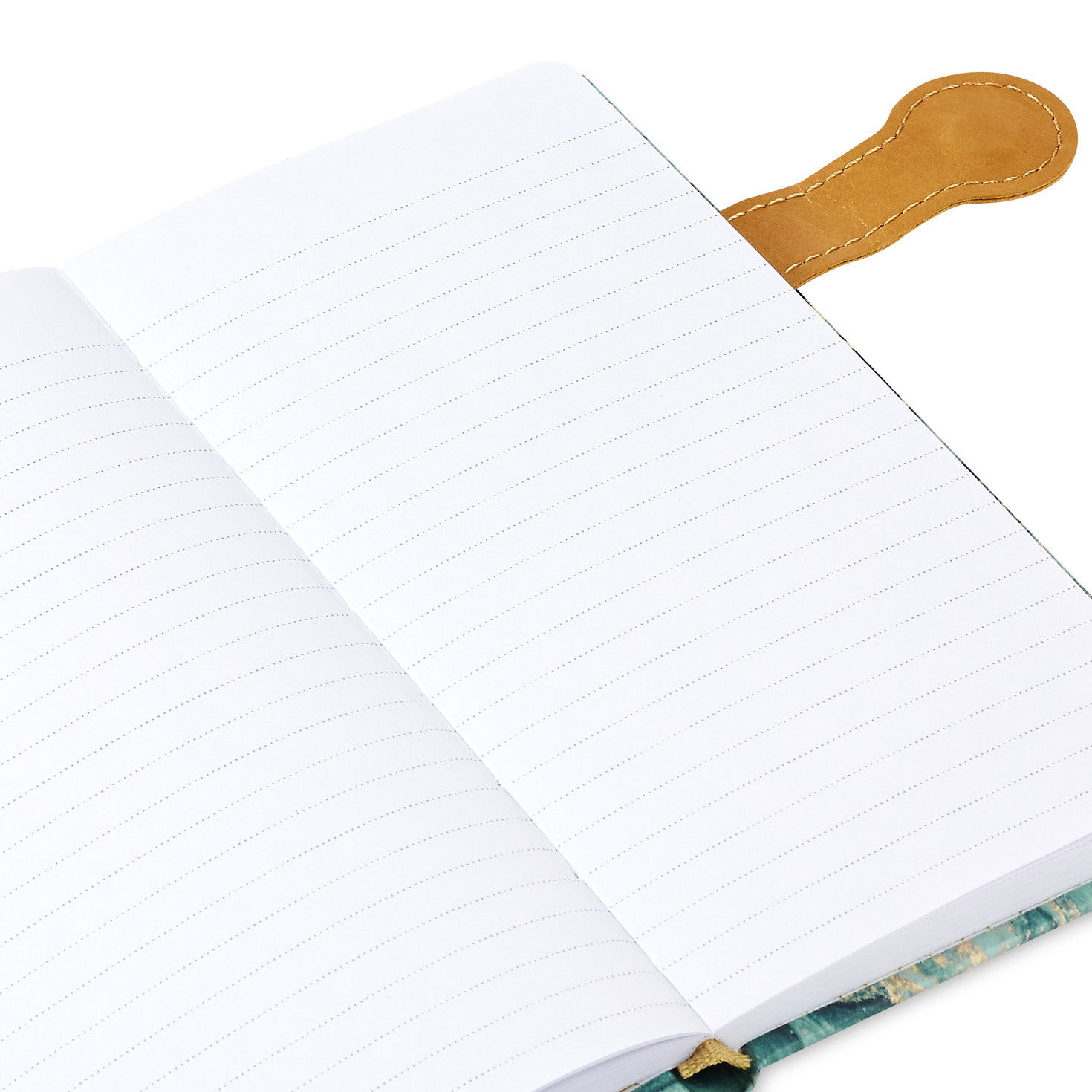 Marbled Blue and Gold Hardcover Slim Journal closeup view pages image number 5