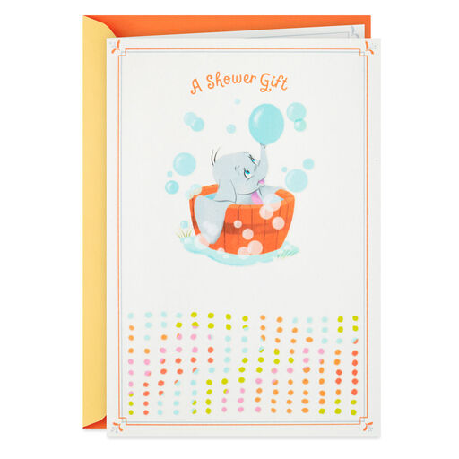 Disney Dumbo in a Bubble Bath Baby Shower Card, 