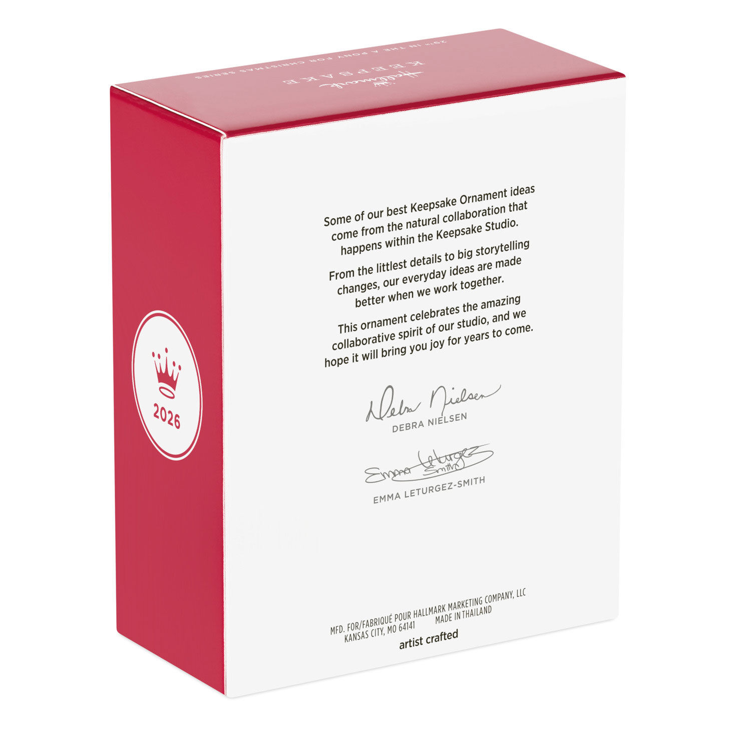 Teddy Bear on Gray Horse Keepsake Ornament Package Back image number 8