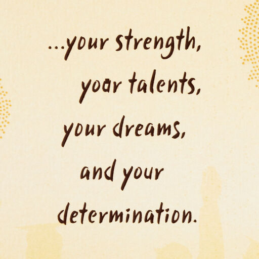 Your Talents and Determination College Graduation Card, 
