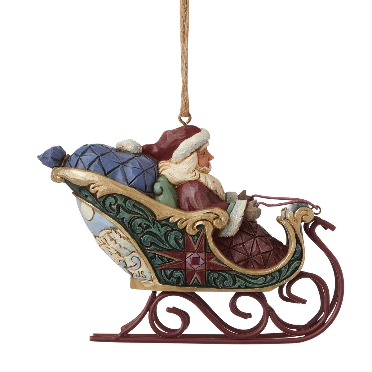 jim shore santa in sleigh