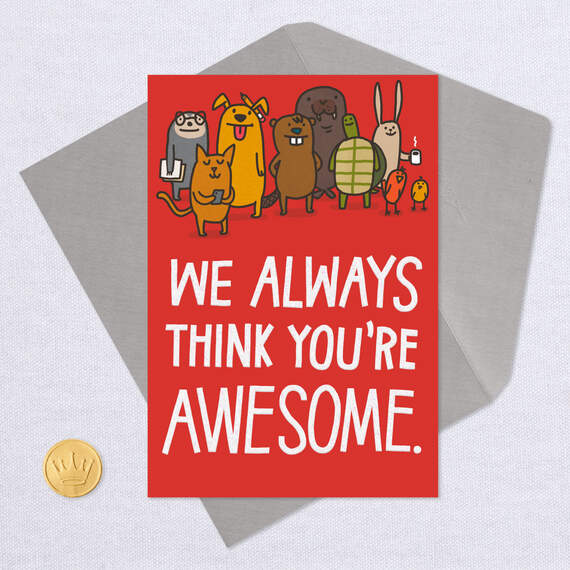 Written Proof You're Awesome Funny Boss's Day Card From All, , large image number 5