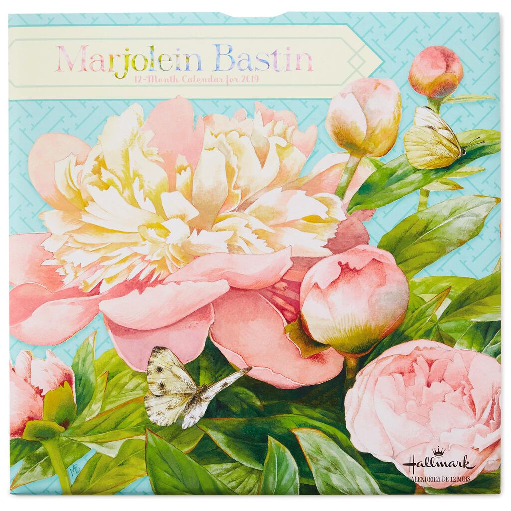 Marjolein Bastin Flowers 2019 Wall Calendar, 12Month Calendars