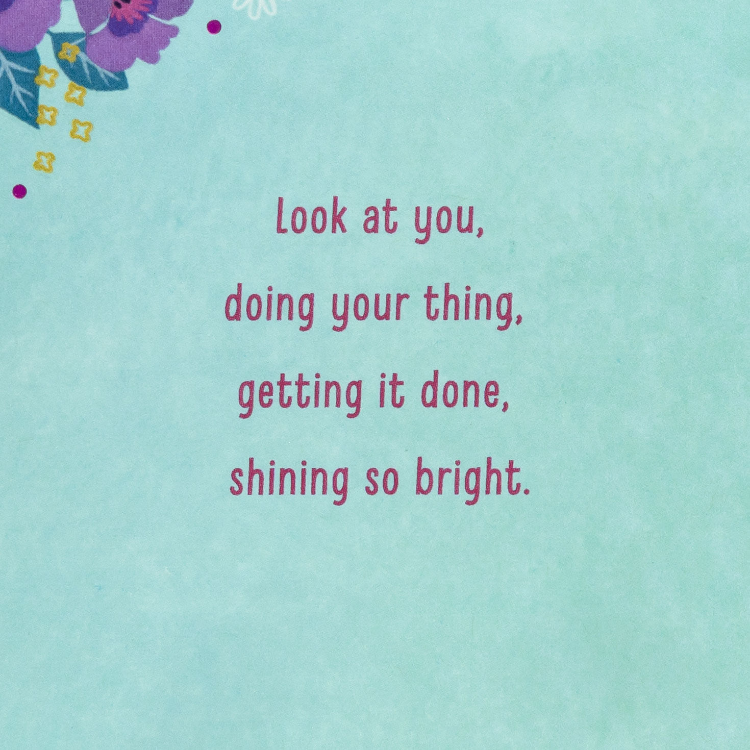 Grad in Blue Floral Gown Graduation Card for Her Sentiment image number 2