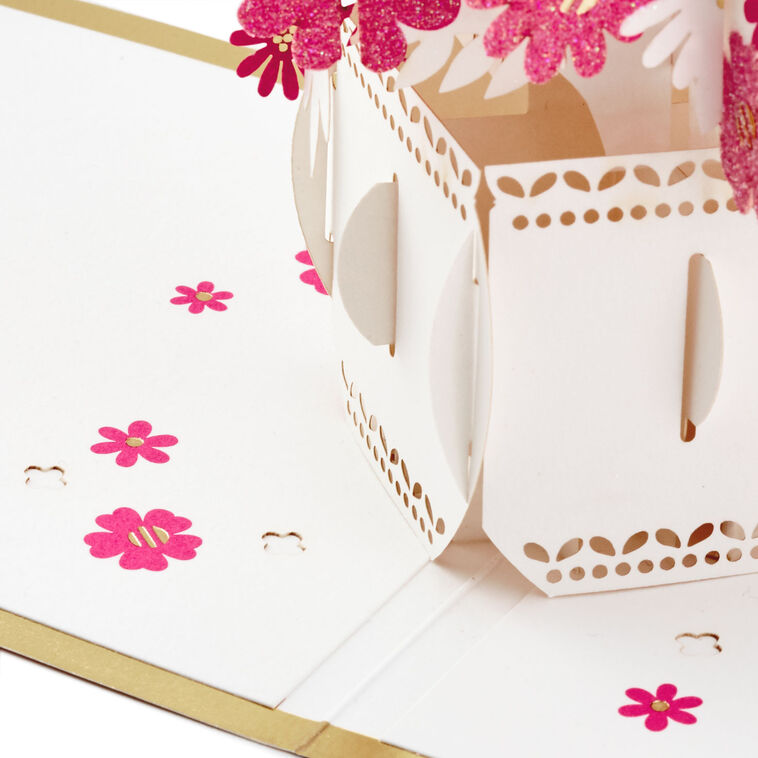 Happy Thoughts Flower Bouquet 3D Pop-Up Thinking of You Card, , large image number 3