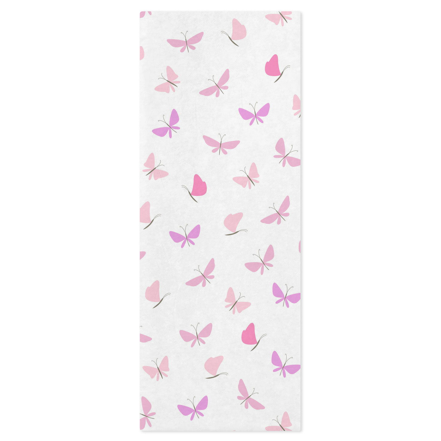 Pink Butterflies on White Mother's Day Tissue Paper, 6 sheets