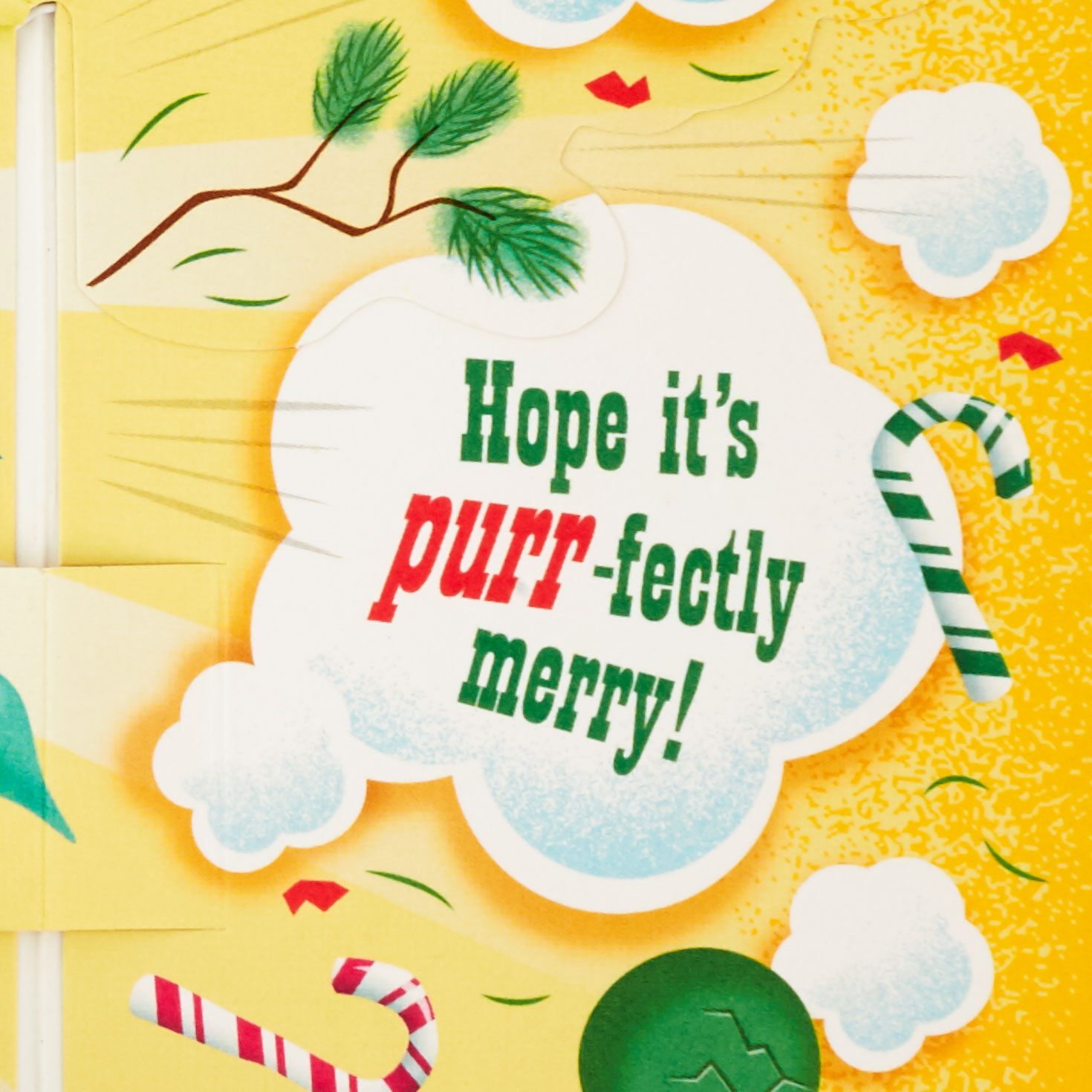 Cat Destroying Tree Funny Musical Pop-Up Christmas Card, , large image number 3