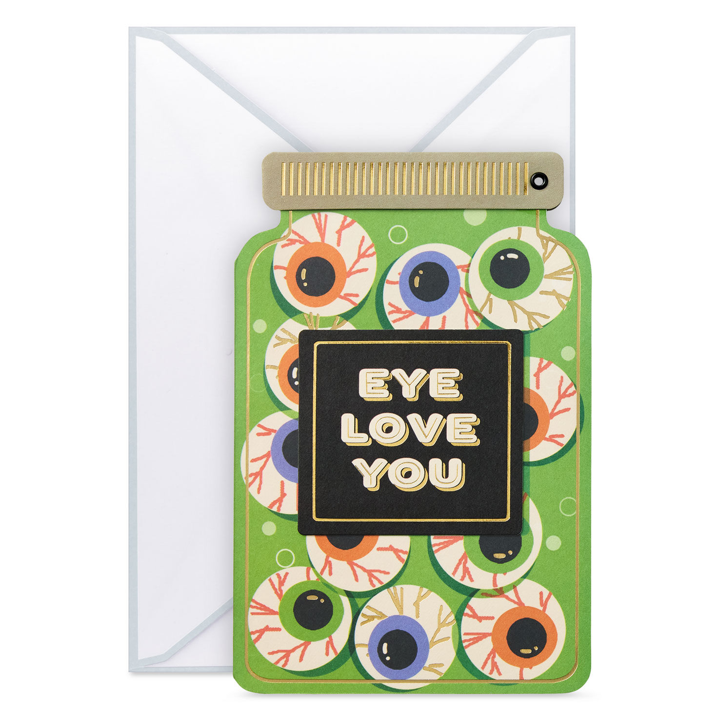 Eye Love You Paper Craft Halloween Card With Mini Card