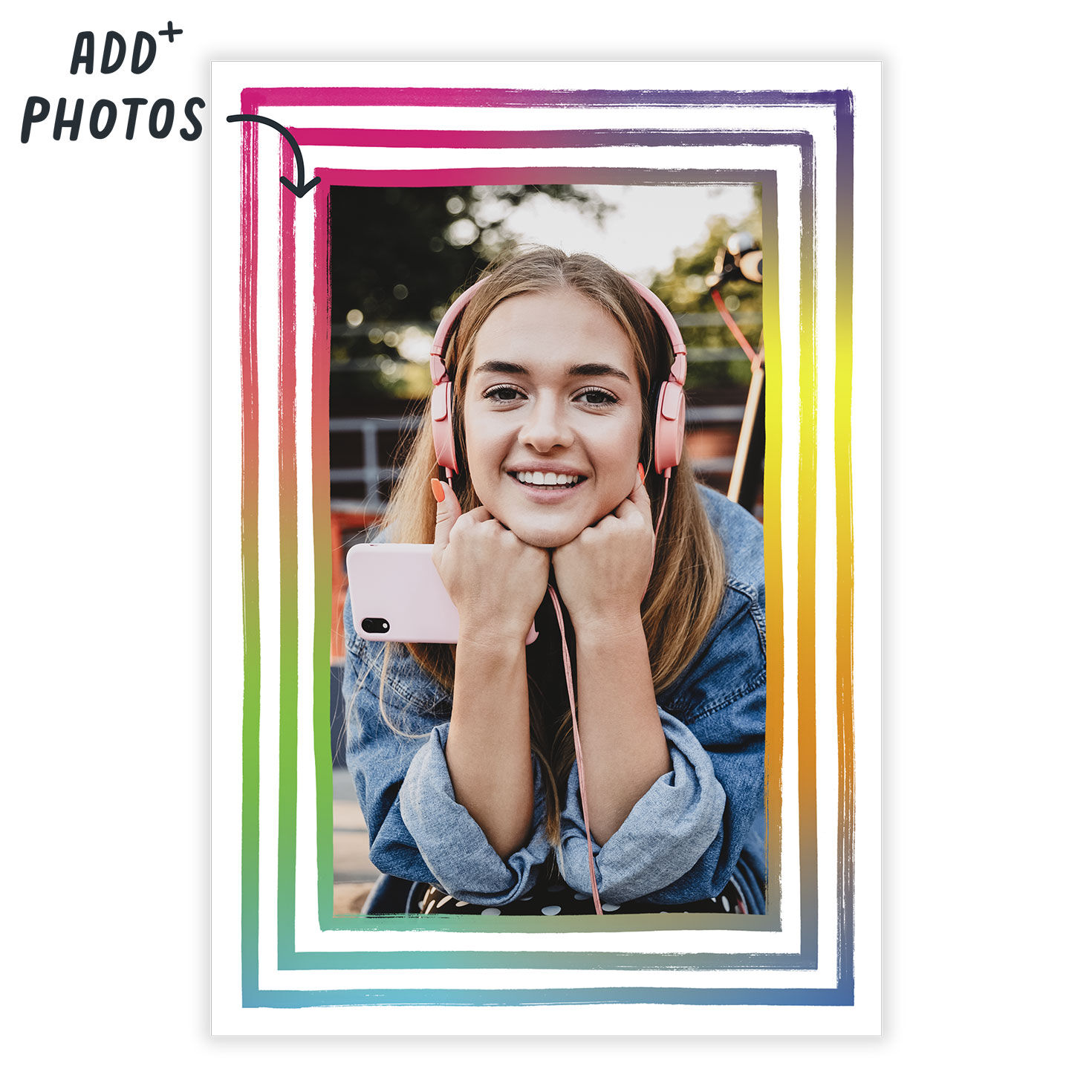 Personalized Rainbow Frame Photo Card  image number 2