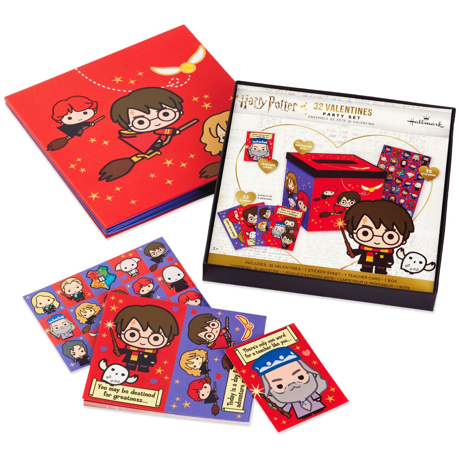 Harry Potter&trade; Kids Classroom Valentines Set With Cards, Stickers and Mailbox, , large image number 6