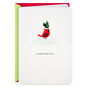Red Bird and Holly Christmas Card card front image number 1