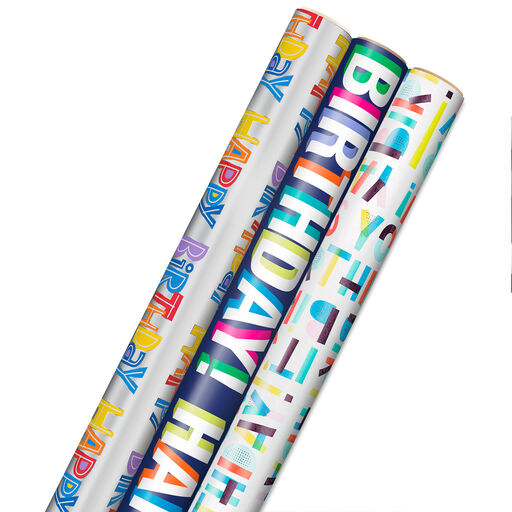 Bright Birthday Wrapping Paper Collection, 