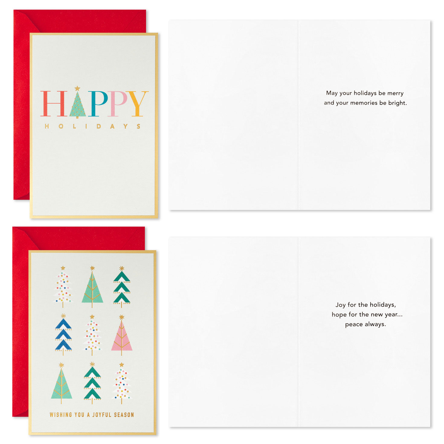 Joyful Season Assorted Boxed Christmas Cards Card Front with Sentiment image number 3