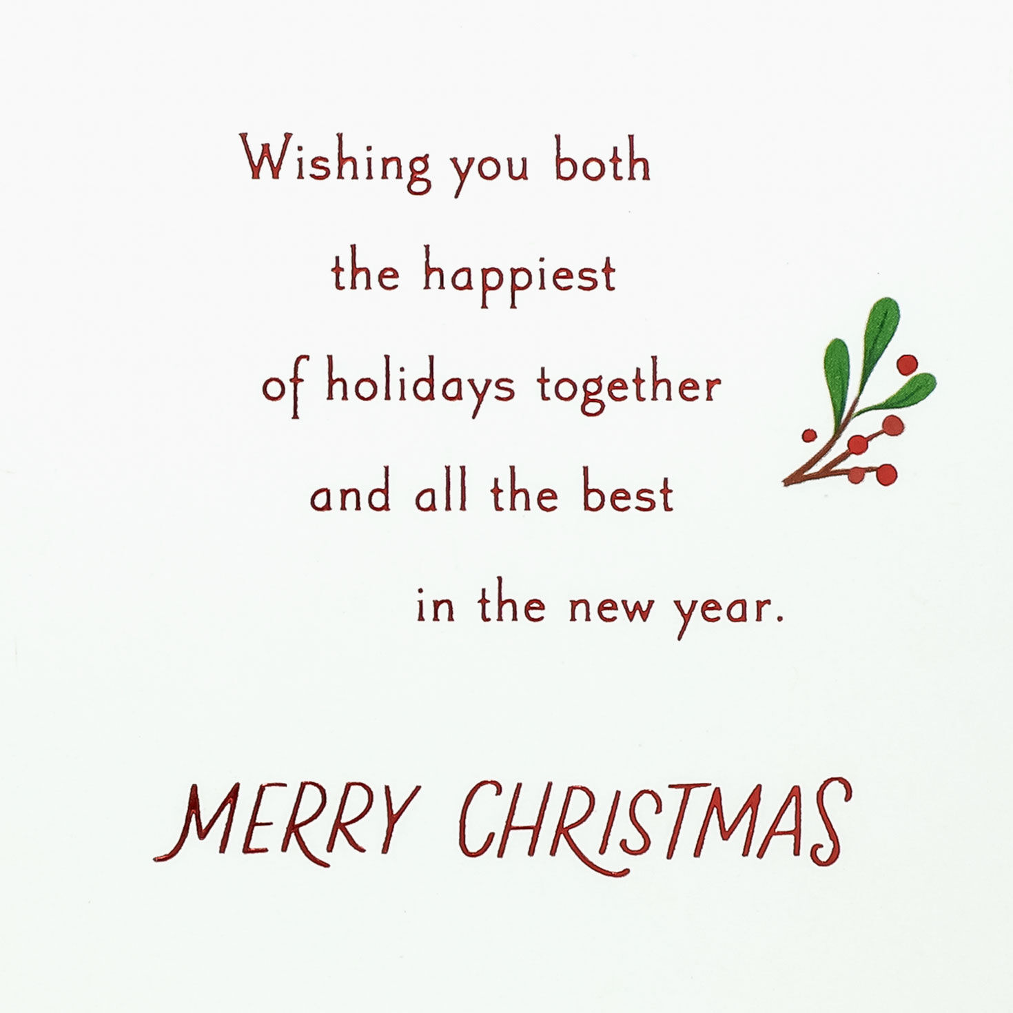 Floral Ornaments Christmas Card for Nephew and Wife Sentiment image number 2