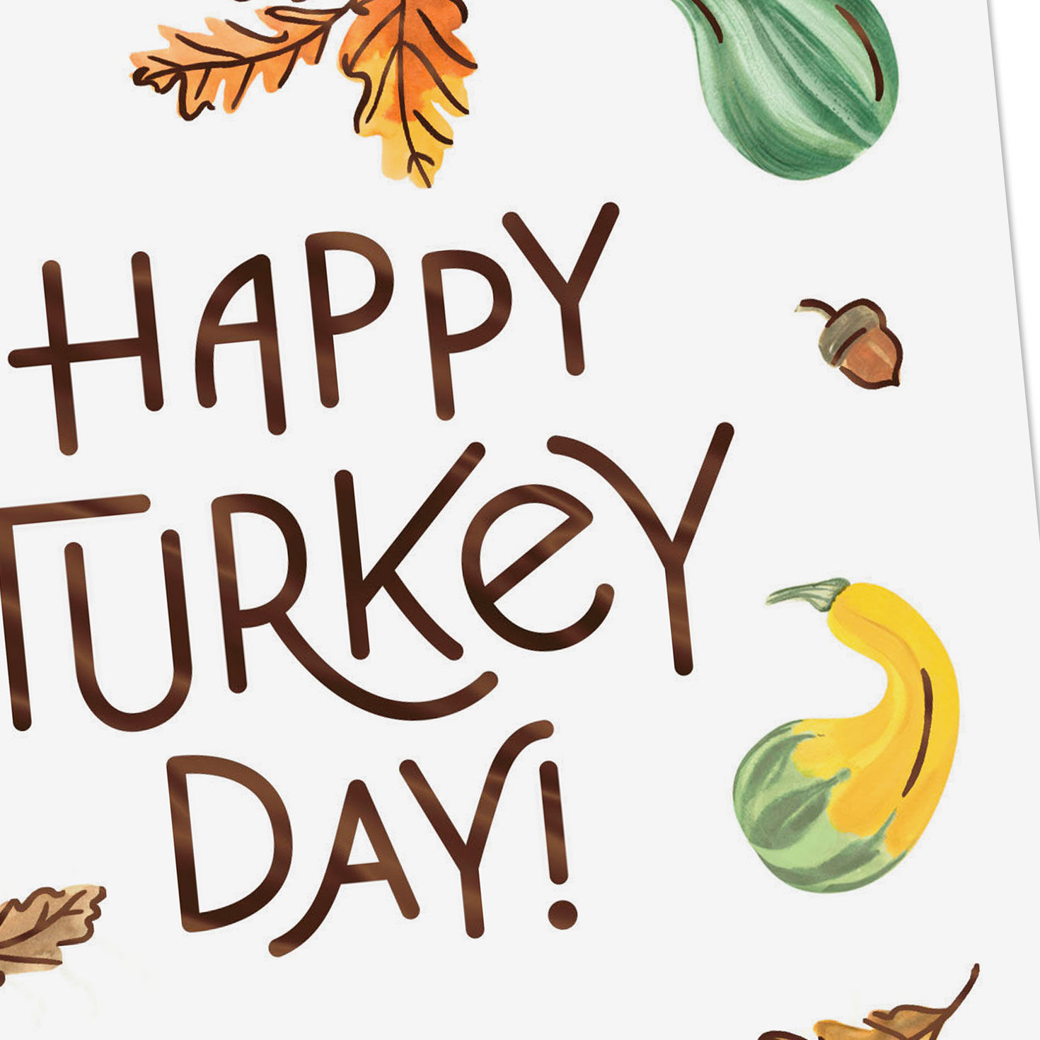 Fun Font Turkey Day Thanksgiving Card Card Front Detail image number 4