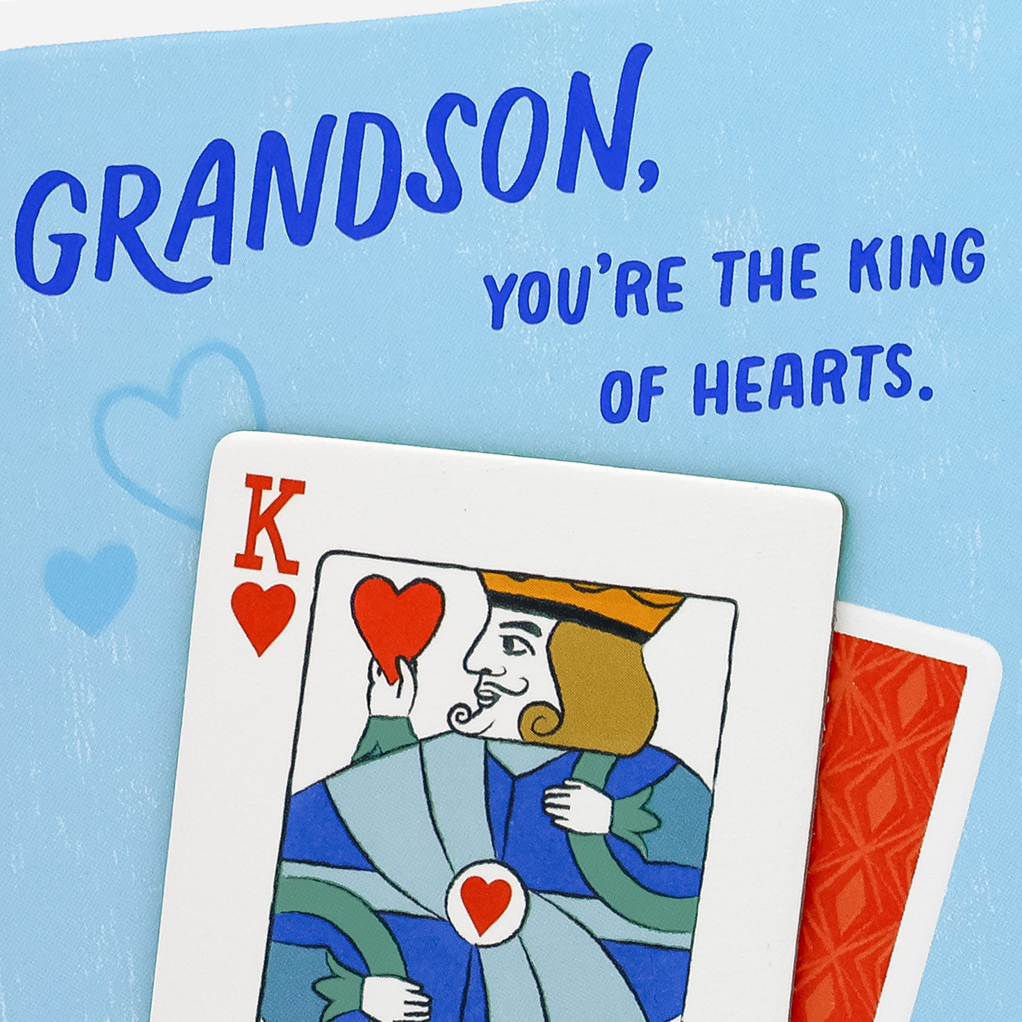 Playing Cards on Blue Grandson Birthday Card Card Front Detail image number 4