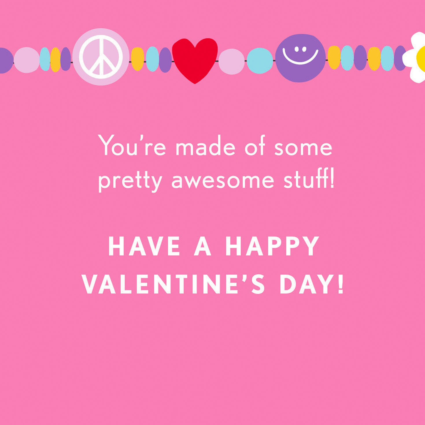 Pink and Purple Friendship Bracelets Valentine's Day Card sentiment image number 2