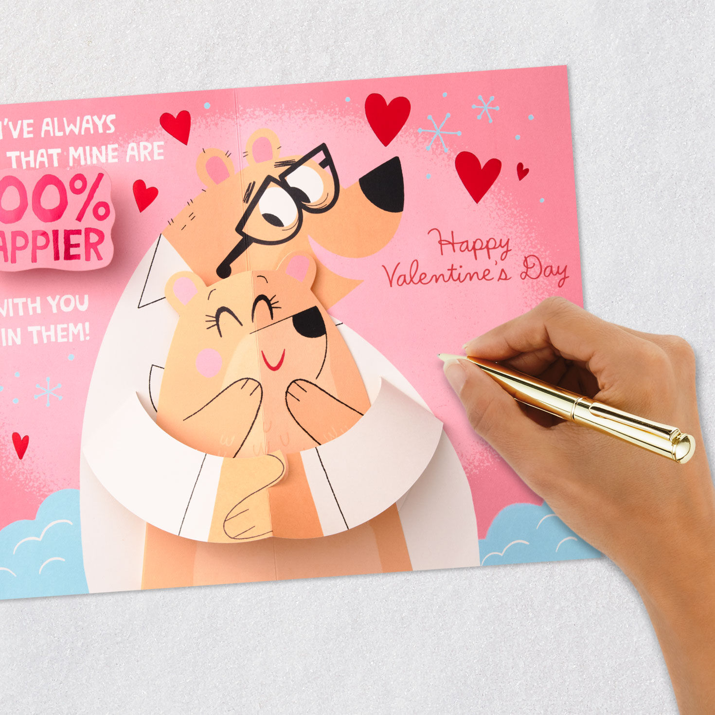 Bears Hugging Valentines Day Card for Wife Signing card image number 6