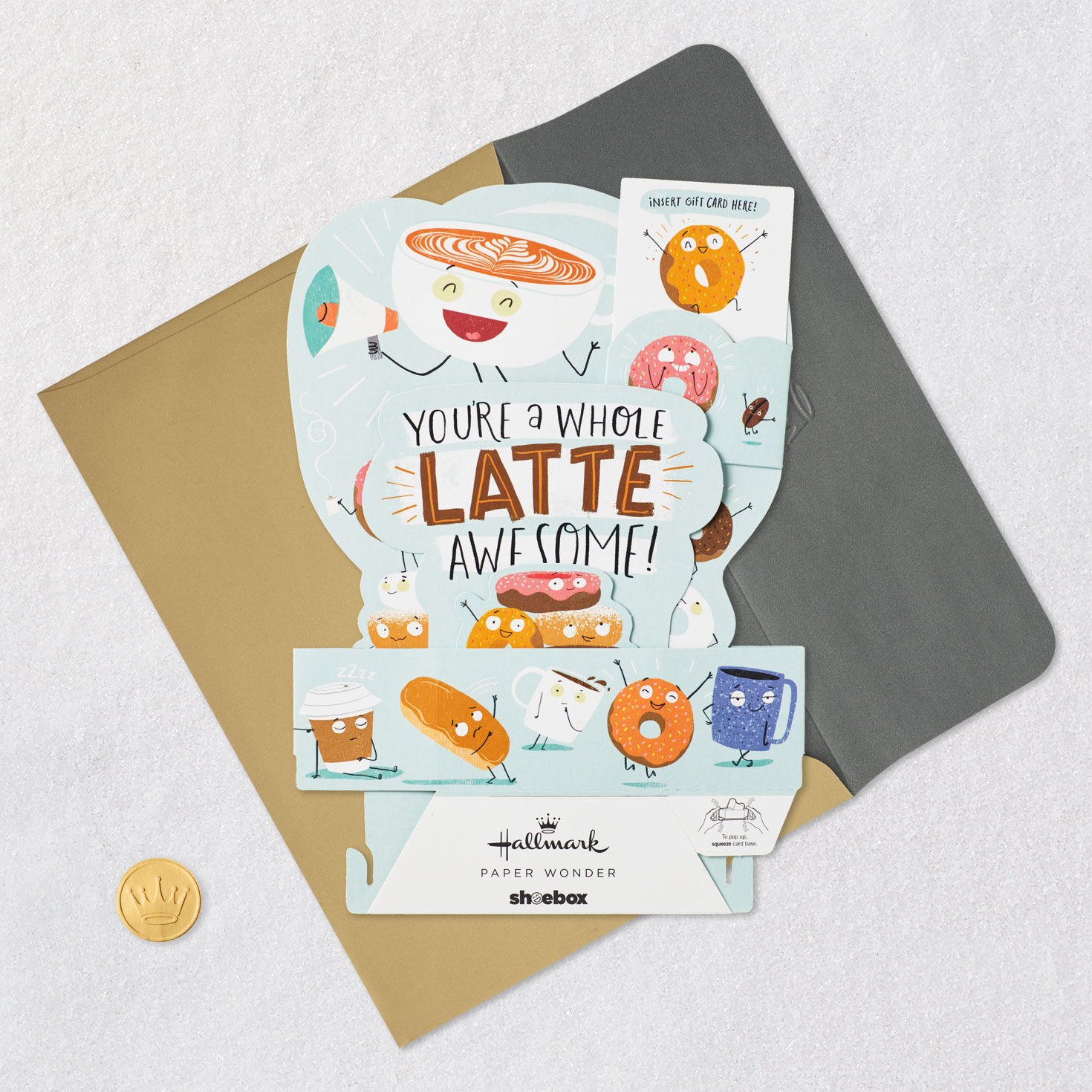 A Whole Latte Awesome Funny 3D Pop-Up Gift Card Holder, , large image number 5