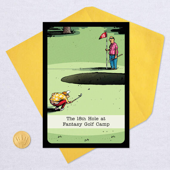 Fantasy Golf Camp Funny Birthday Card, , large image number 5