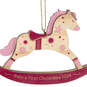 Baby Girl's First Christmas Rocking Horse 2024 Wood Ornament, , large image number 5