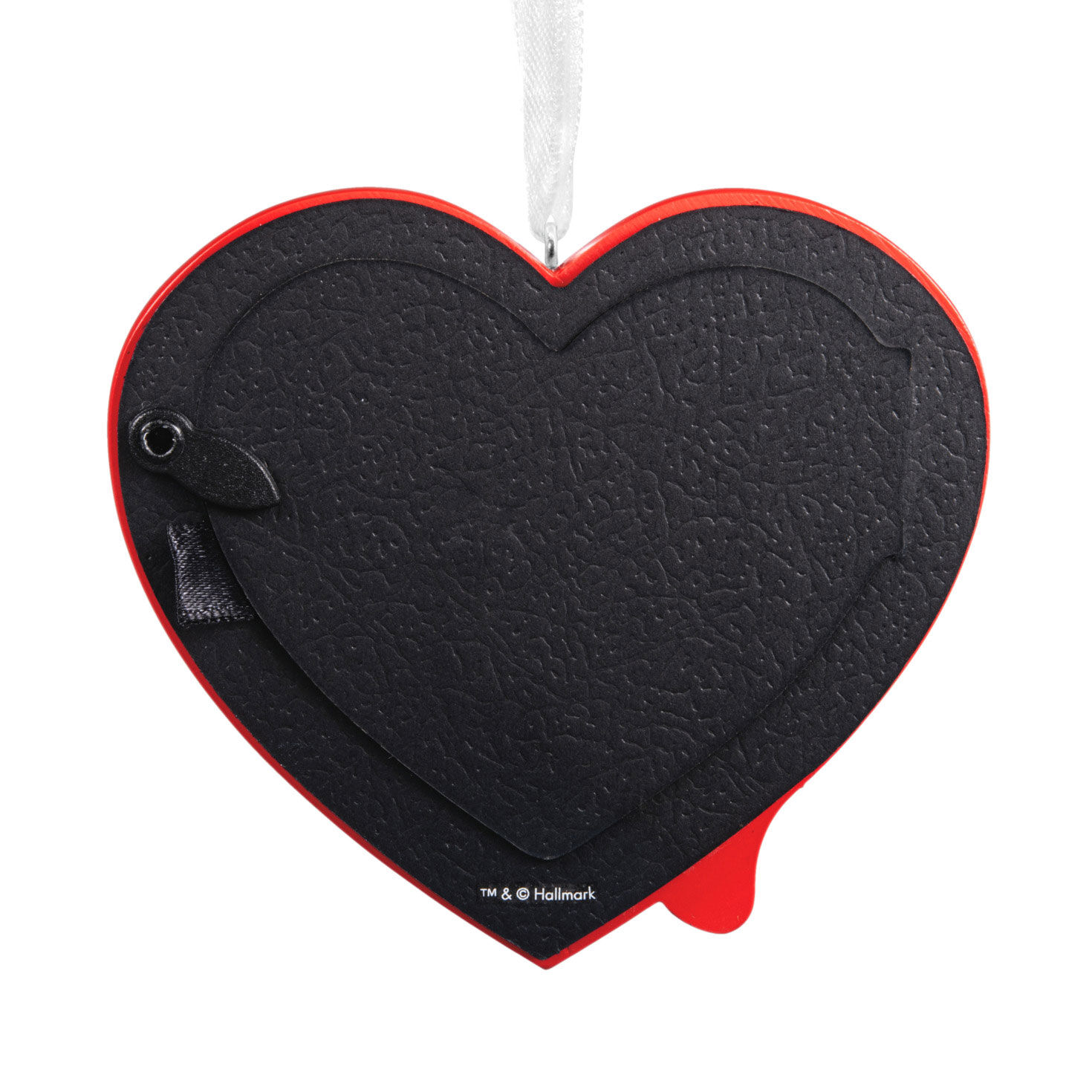Red Heart Pet Collar Frame Christmas Ornament Back image number 6