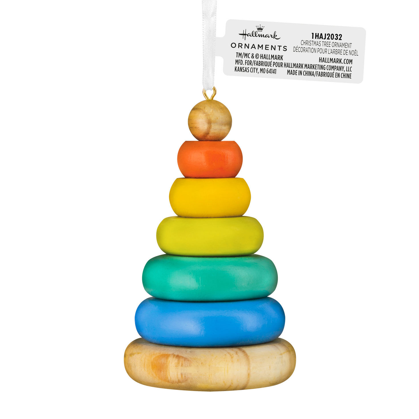 Stacking Rings Baby Toy Christmas Ornament package tag image number 4