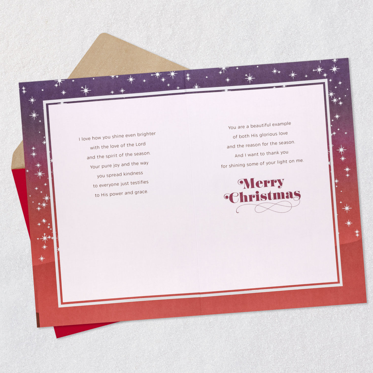 Nativity Silhouette Christmas Card for Mom Open card with envelope image number 4