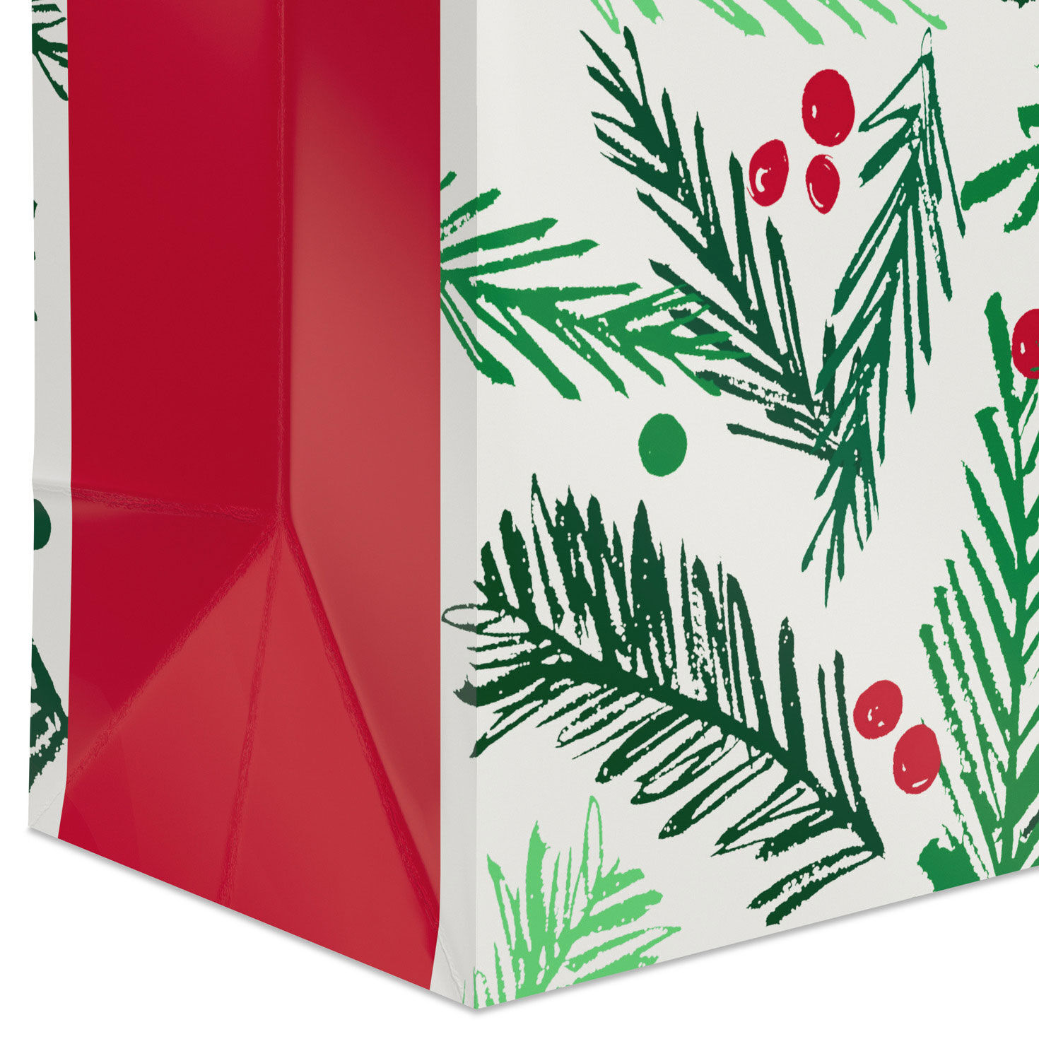 Evergreen Small Holiday Gift Bag with Tissue side/base detail image number 5