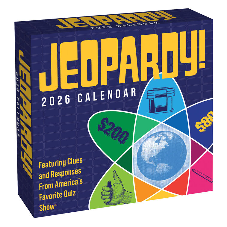 Jeopardy 2026 Daily Desktop Calendar