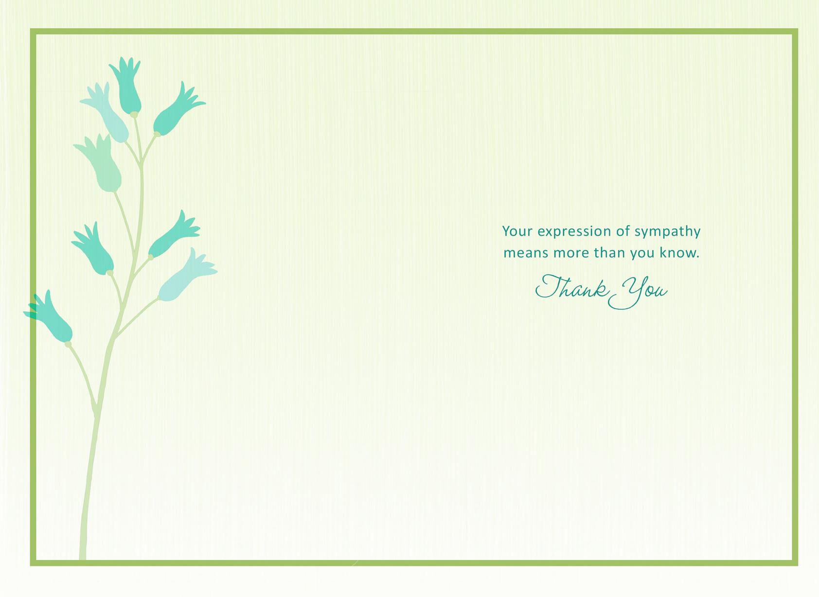 Thank You for Your Sympathy Card