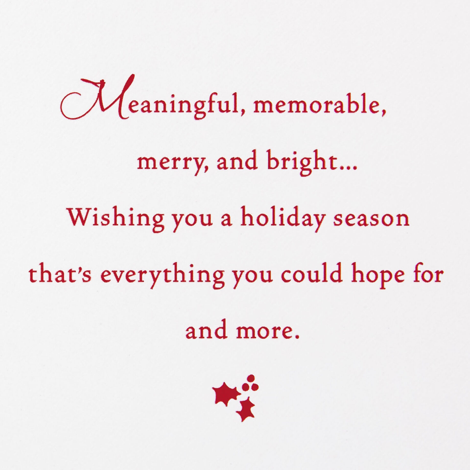 Meaningful, Memorable, Merry Christmas Card - Greeting Cards - Hallmark