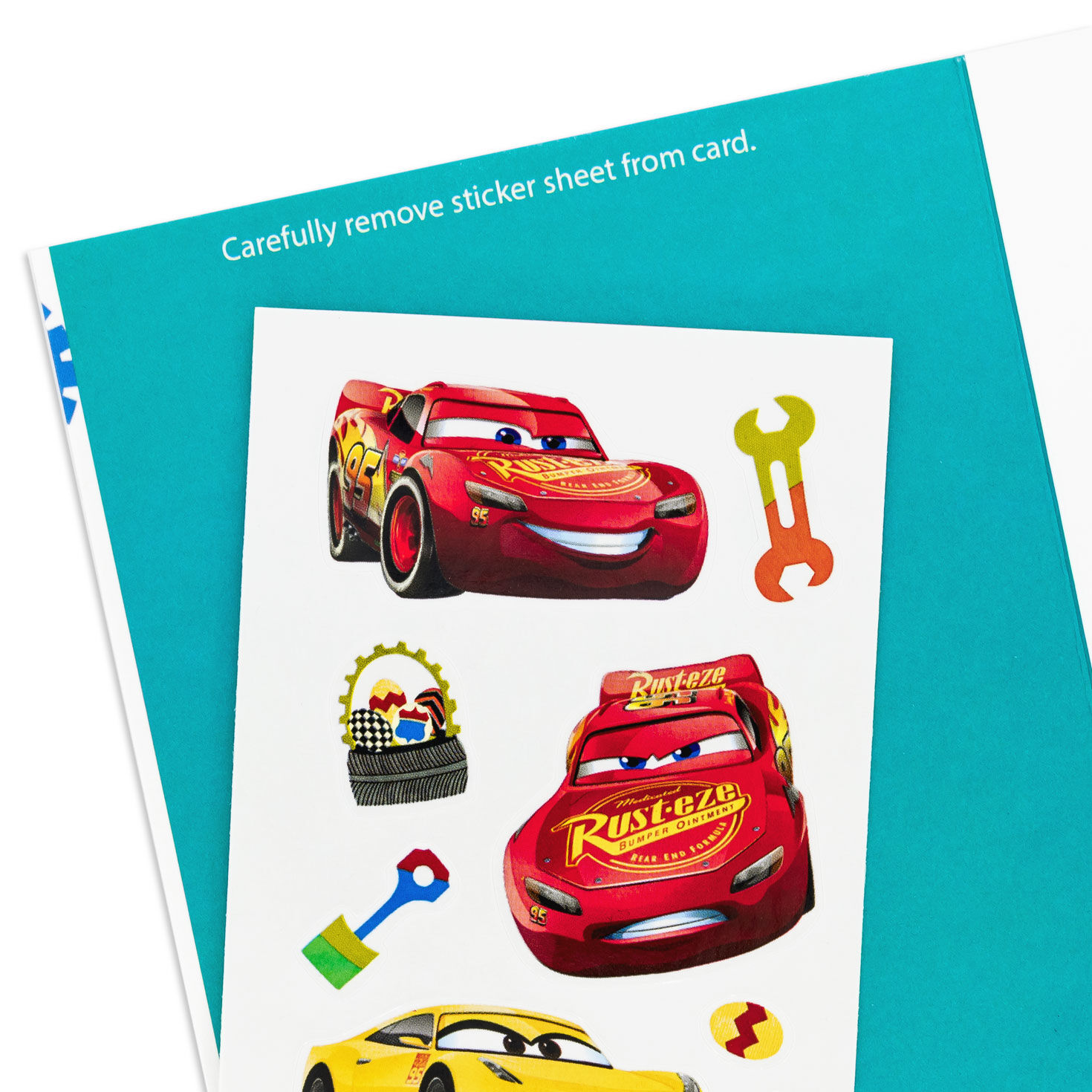 Red Race Car with Green Lettering Easter Card for Grandson attachment detail image number 5