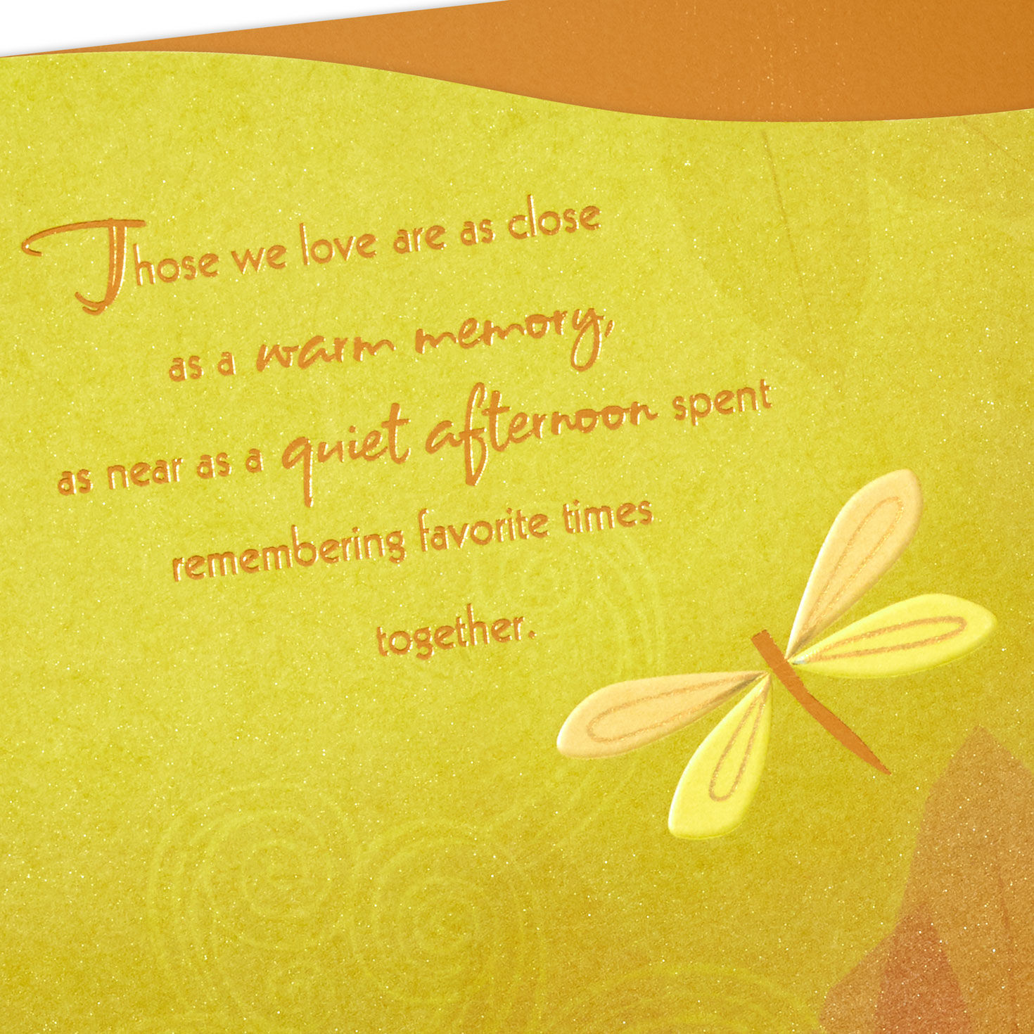 Yellow Dragonfly Sympathy Card  image number 4