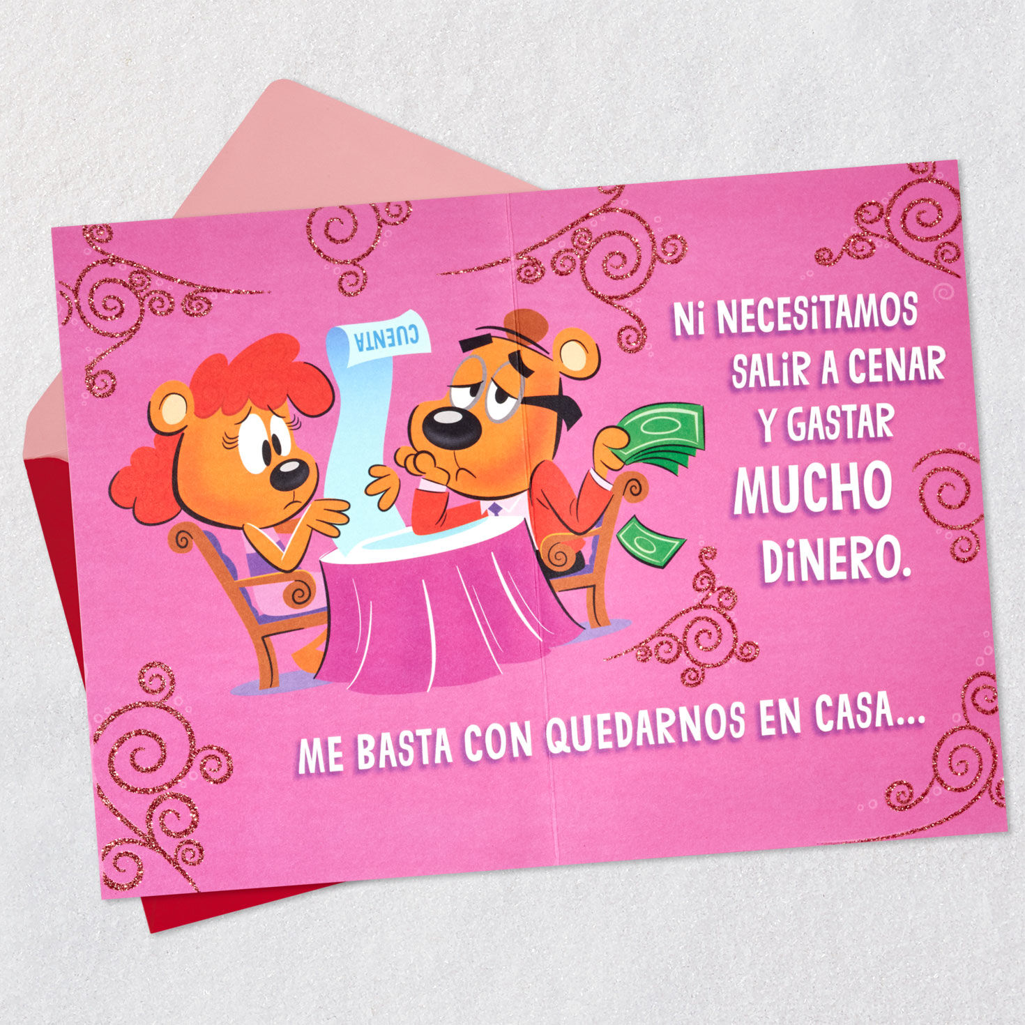 Happy to Stay Home Spanish-Language Funny Pop-Up Valentine's Day Card for Wife for only USD 6.99 | Hallmark