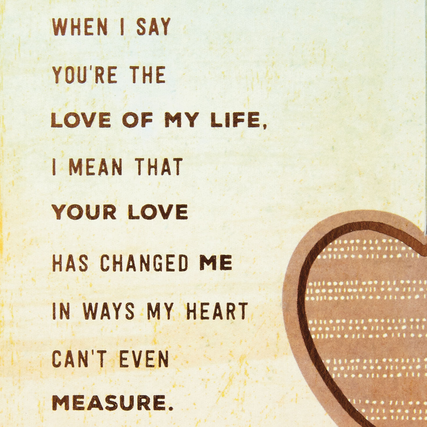 Green and Brown Hearts Love Card Sentiment image number 2