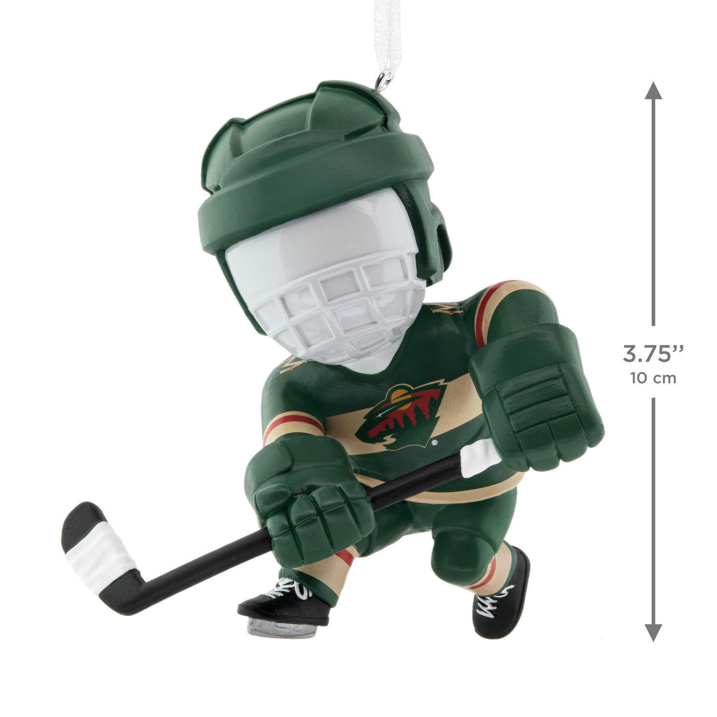 Minnesota Wild Hockey Player Christmas Ornament measurement image number 3