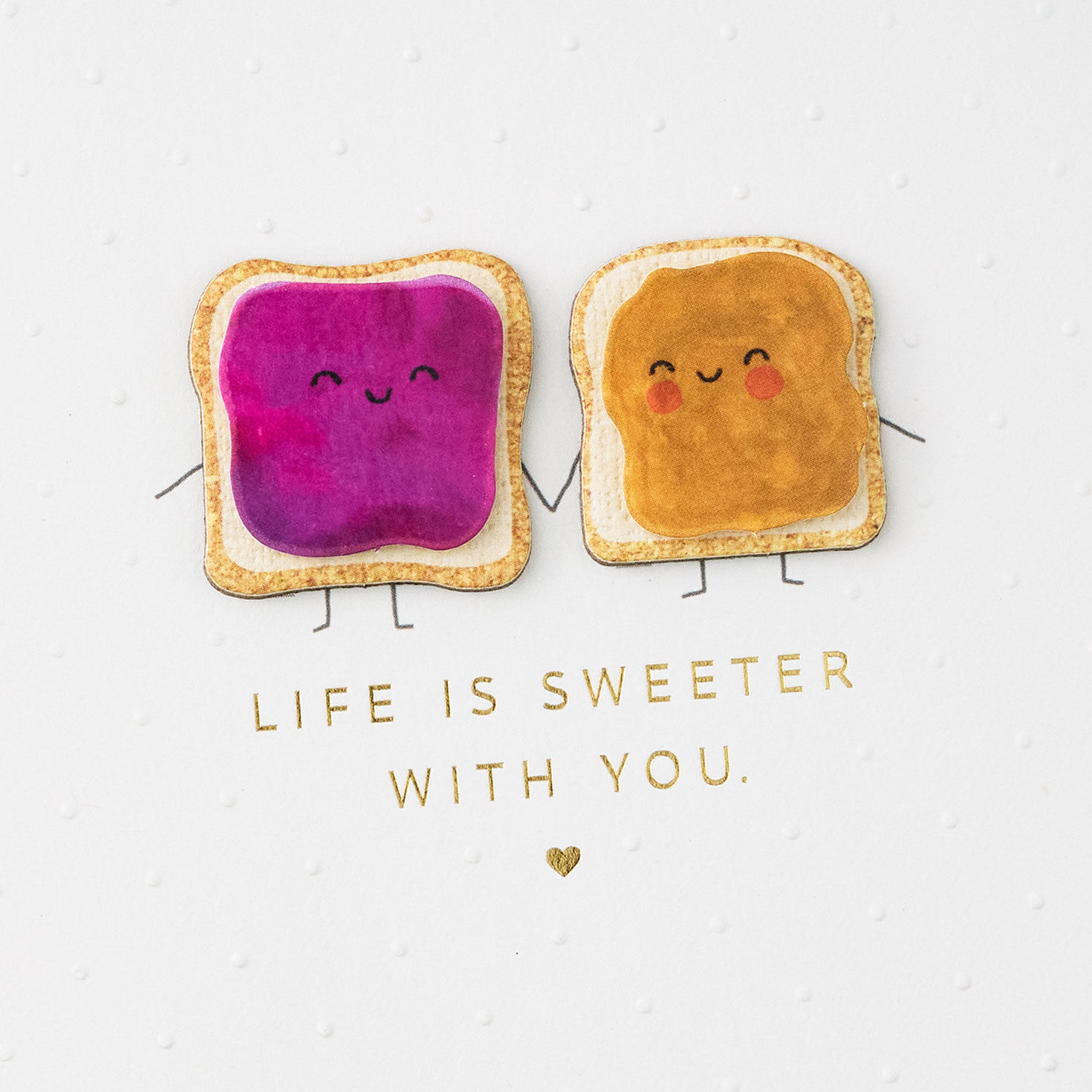 Peanut Butter and Jelly Sandwich Anniversary Card Card Front Detail image number 4