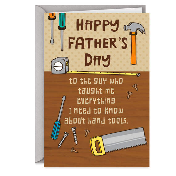 Hand Tools Rules Funny Father's Day Card, , large image number 1