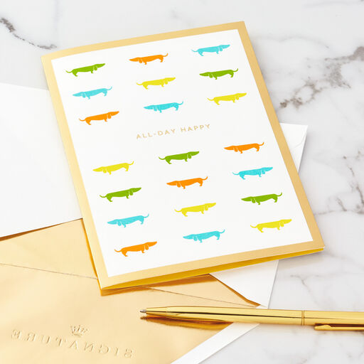 Birthday Cards Bday Cards Hallmark - happy all day long wiener dog 3d pop up card