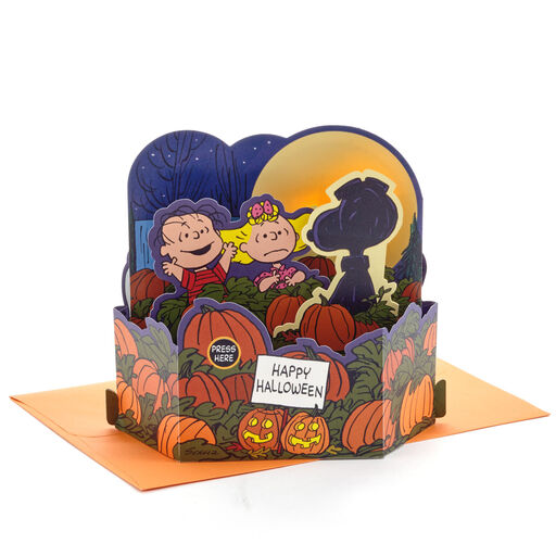Peanuts® Great Pumpkin 3D Pop-Up Halloween Card With Sound and Light, 
